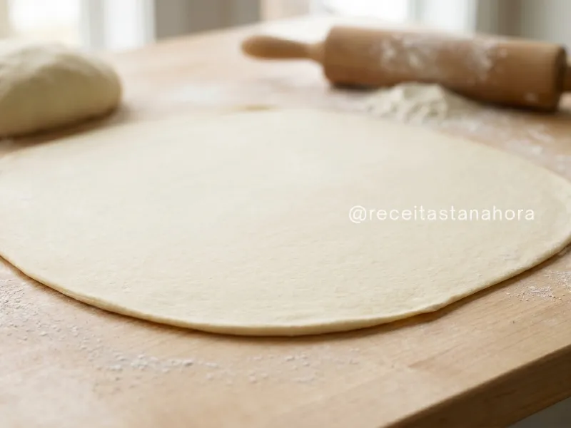 massa de pastel crua aberta com textura lisa e uniforme sem camadas