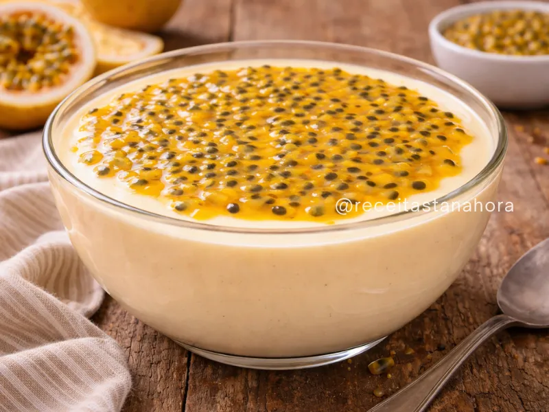 mousse de maracujá de liquidificador cremoso
