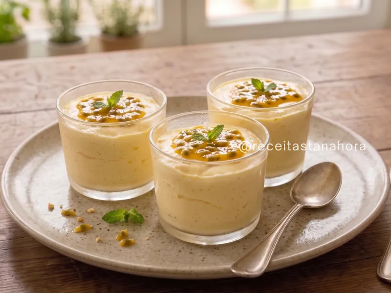 mousse de maracujá de liquidificador cremoso