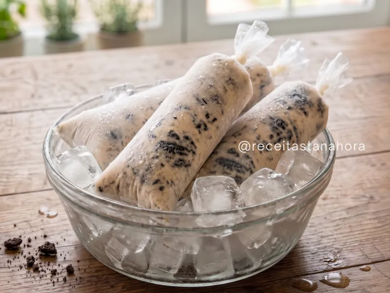 sacolé de oreo cremoso caseiro