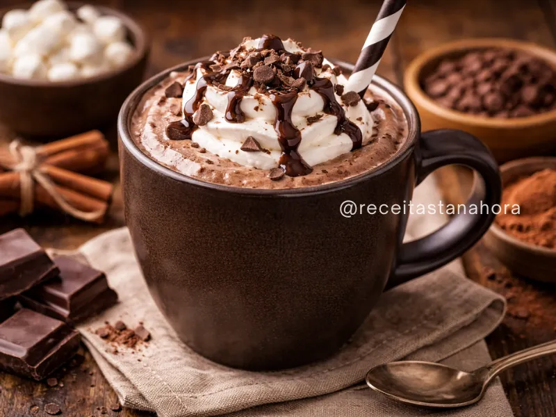 chocolate quente cremoso caseiro