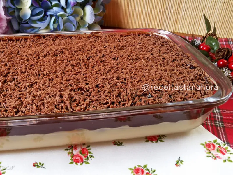sobremesa de natal bombom de travessa cremoso