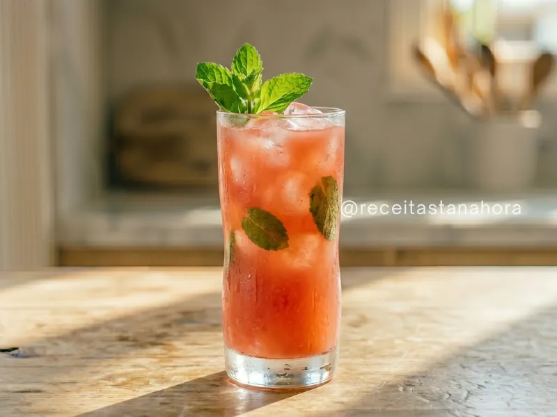 drink para o carnaval caipirinha de melancia com vodka gelo e bebida refrescante