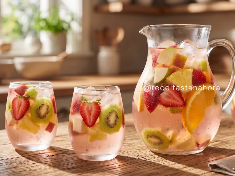 10 drinks para o carnaval clericot com vinho rosé e frutas frescas gelado