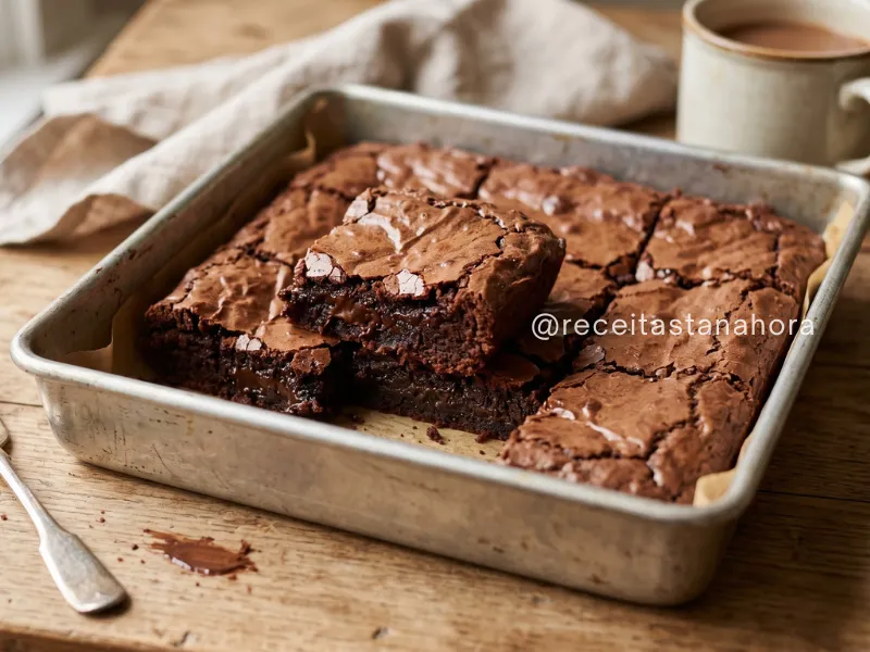 brownie de chocolate clássico molhadinho