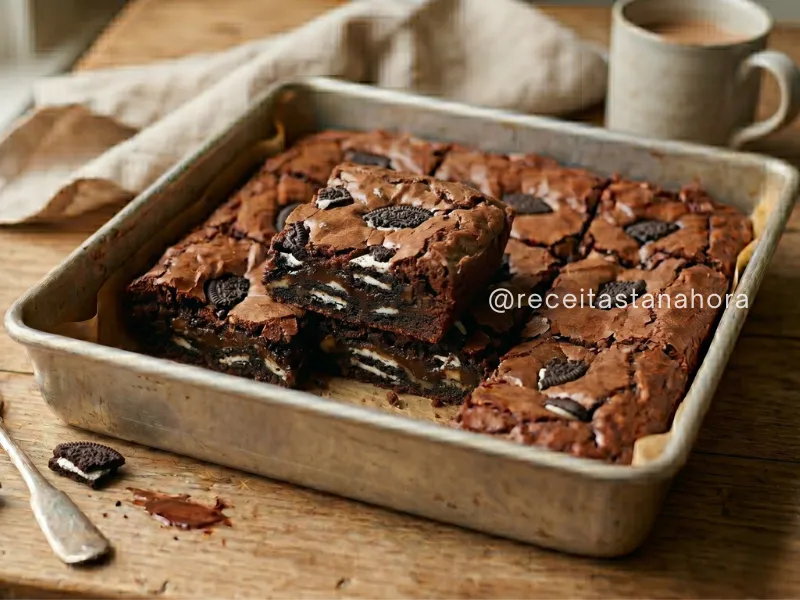 brownie de oreo recheado