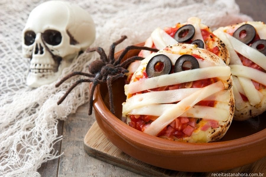 pizza para o halloween
