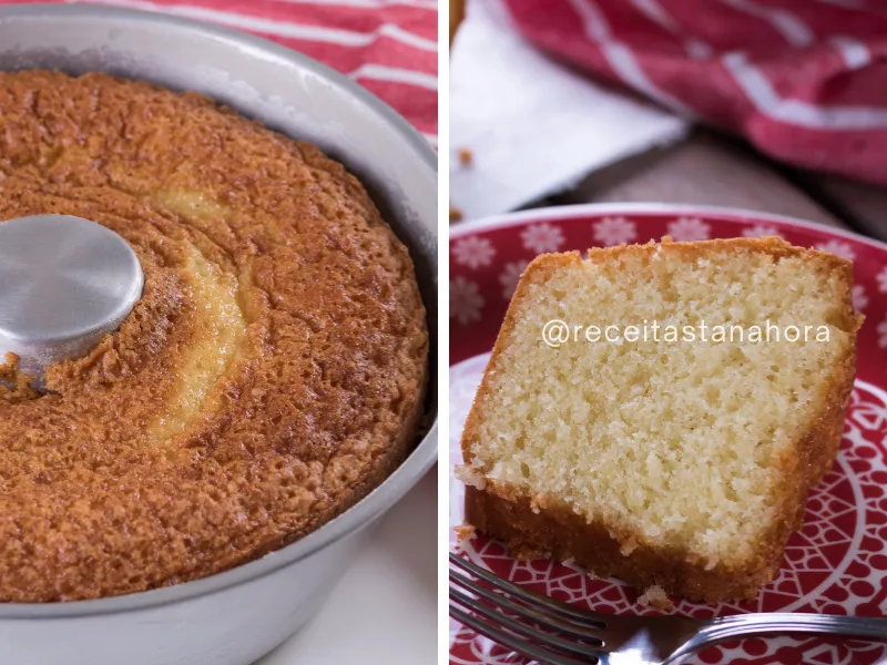 bolo de iogurte fofinho pronto e desenformado