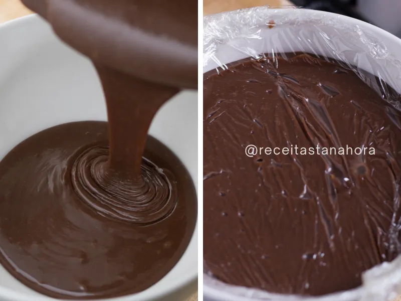 brigadeiro descansando para esfriar
