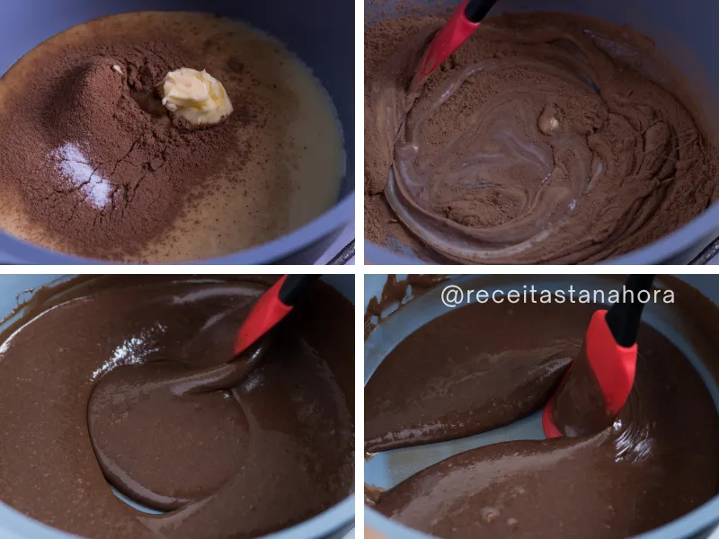 preparo do brigadeiro na panela