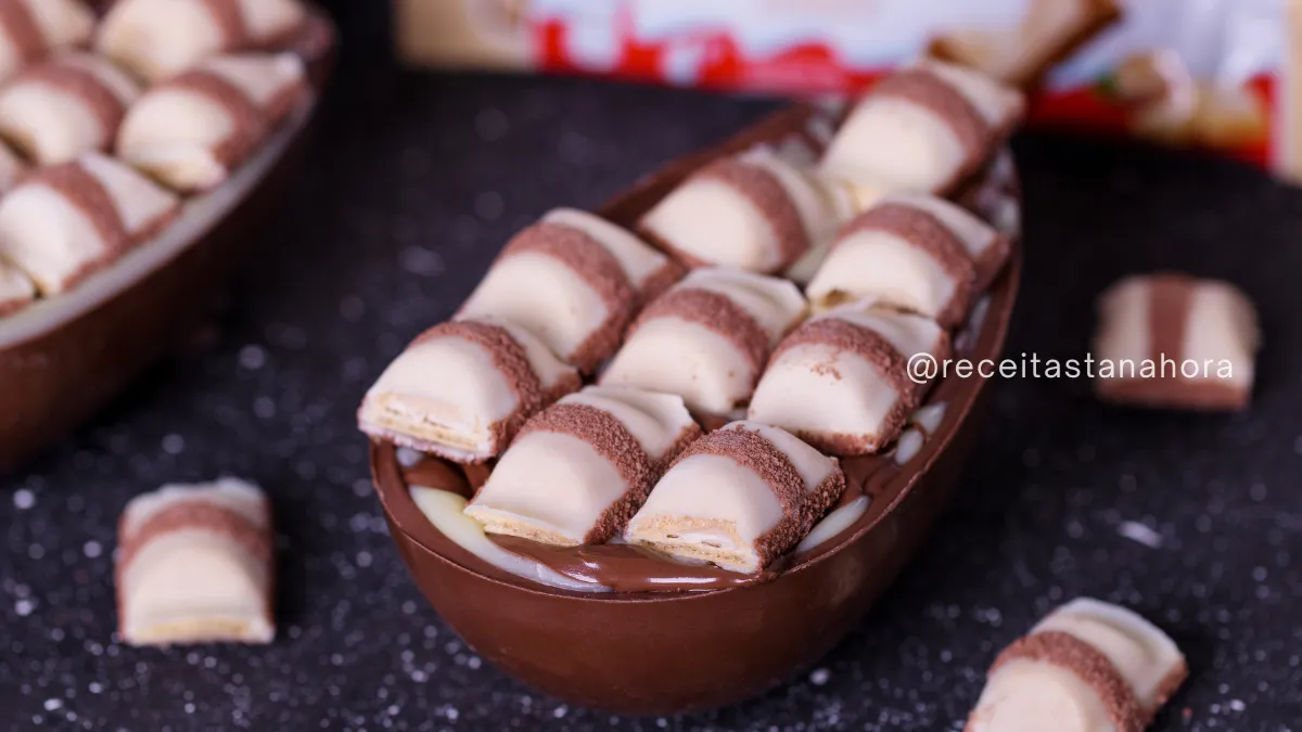 ovo de colher kinder bueno com nutella cremoso
