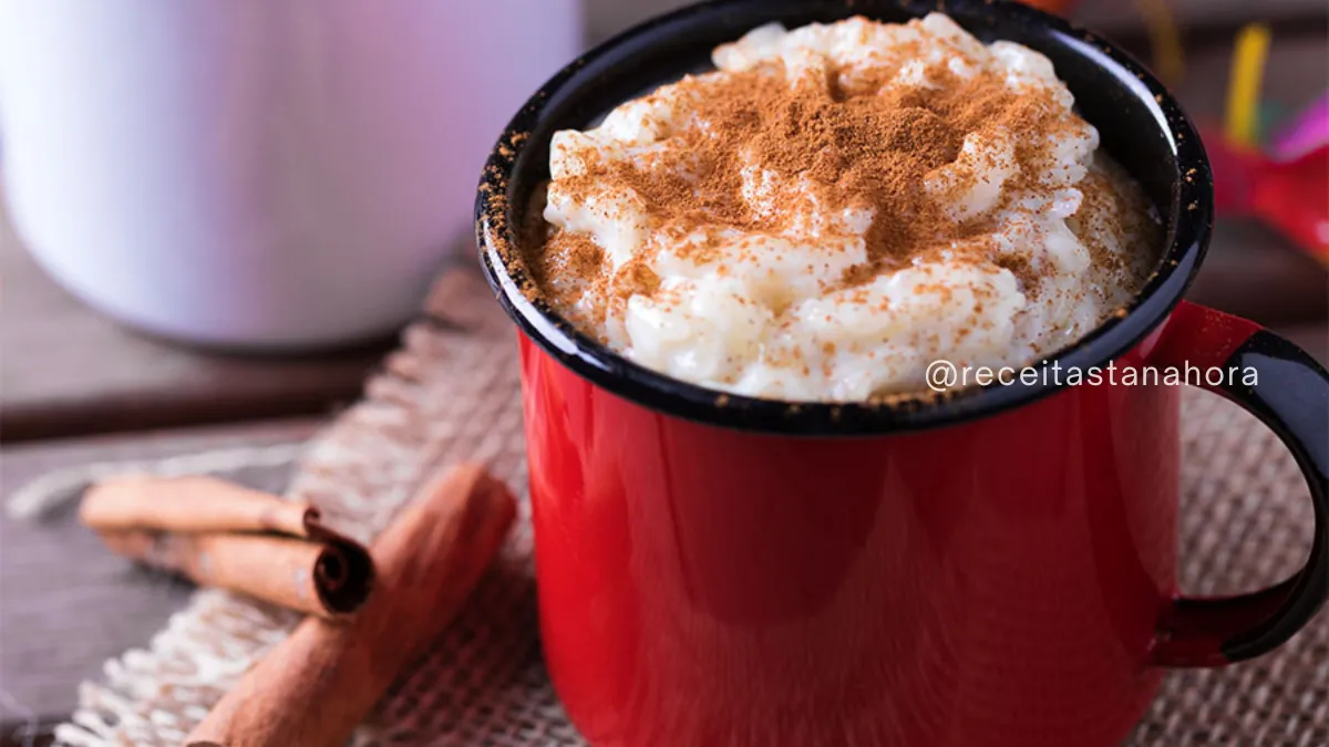 arroz doce cremoso caseiro com canela