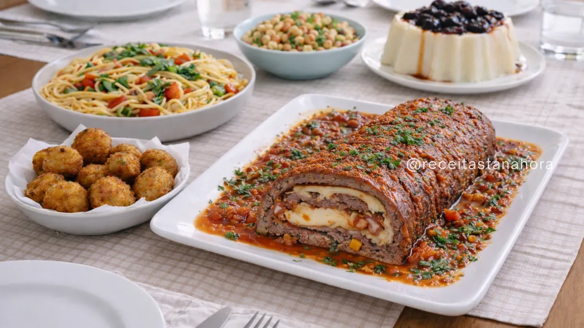 almoço especial completo com receitas simples para família