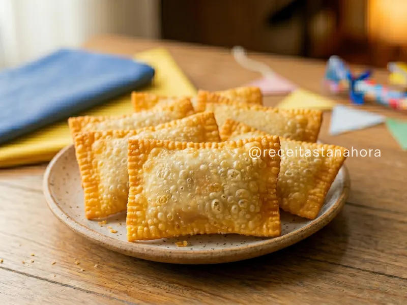 pastel de carne frito sequinho com massa crocante para festas