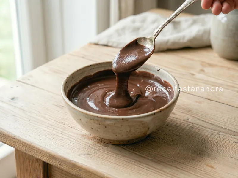 ganache vegano cremoso sendo preparado