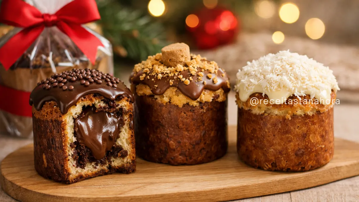 mini panetone recheado para natal